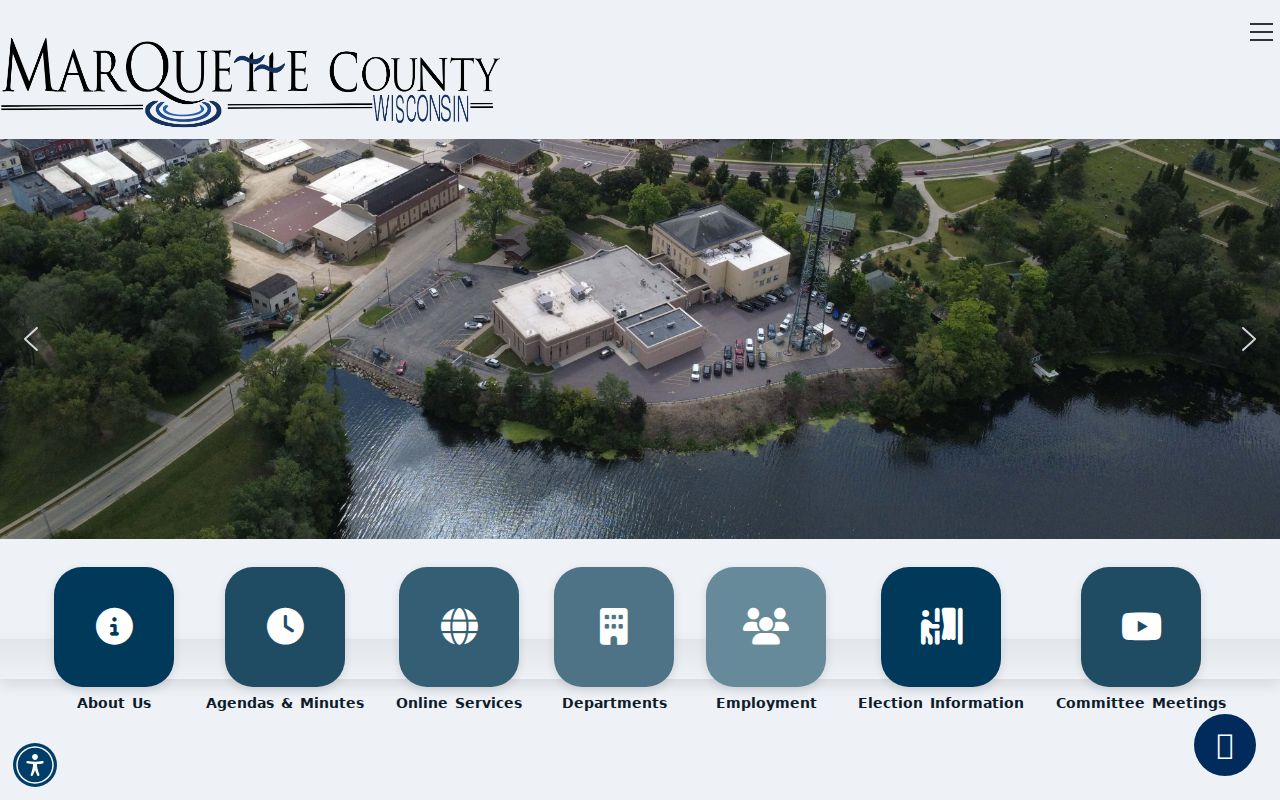 Marquette County court docket county government page